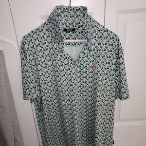 Stussy Men's Green and Black Patterned Shirt